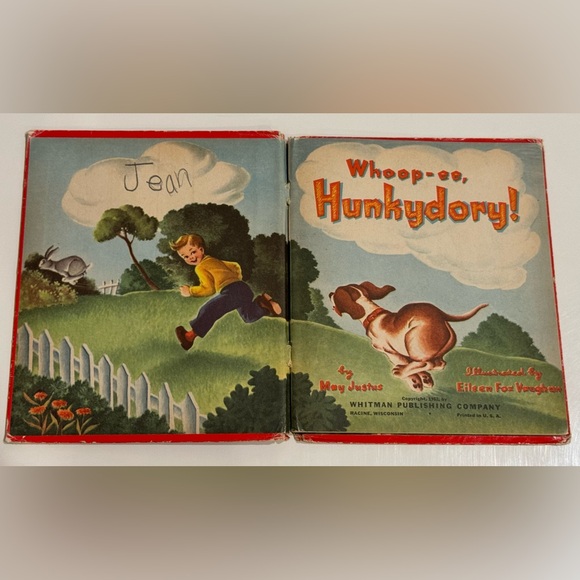 Vintage 1952 Whoop-ee Hunkydory! Puppy dog story Whitman Tell-A-Tale HC book - Picture 2 of 16
